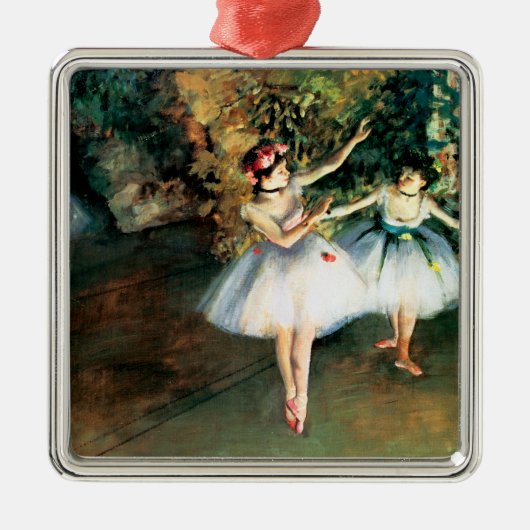 Twee dansers op een podium door Degas Metalen Ornament (Voorkant)
