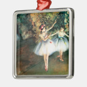 Twee dansers op een podium door Degas Metalen Ornament (Links)