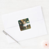 Twee dansers op een podium door Degas Vierkante Sticker (Envelop)