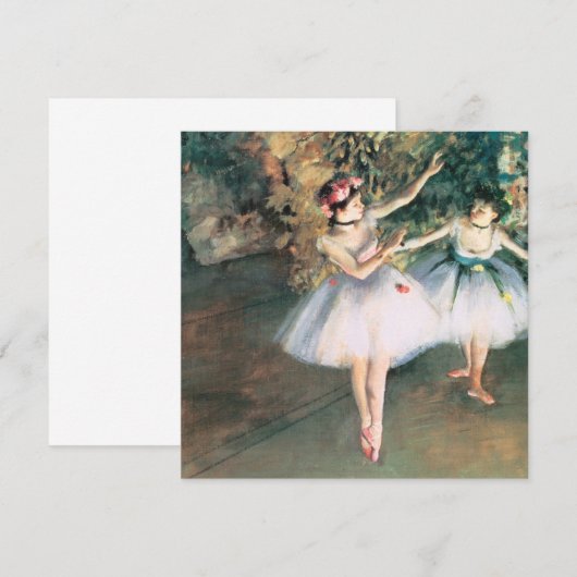 Twee dansers op een podium van Edgar Degas, kunst (Voorkant / Achterkant)