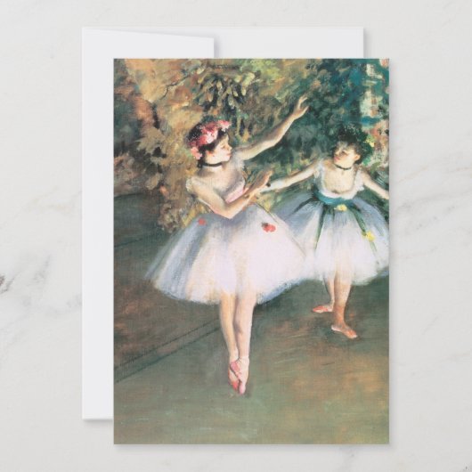 Twee dansers op een podium van Edgar Degas,  kunst (Voorkant)