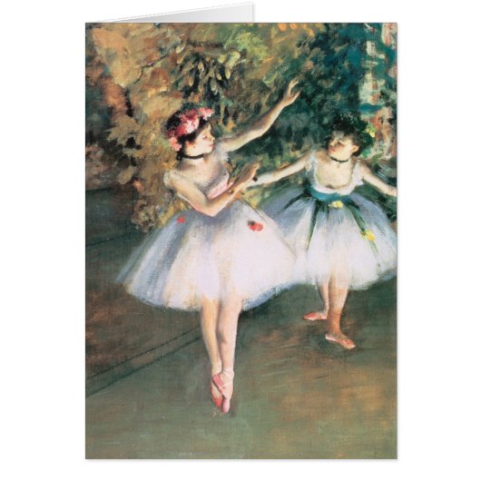 Twee dansers op een podium van Edgar Degas,  kunst (Voorkant)