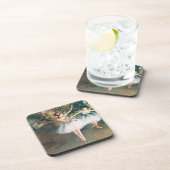 Twee dansers op een podium van Edgar Degas,  kunst Bier Onderzetter (Rechterzijde)