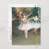 Twee dansers op een podium van Edgar Degas,  kunst Briefkaart (Voorkant / Achterkant)
