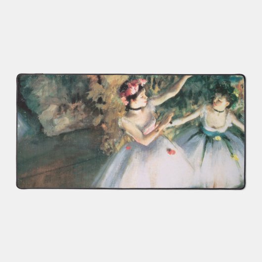 Twee dansers op een podium van Edgar Degas, kunst Bureaumat (Voorkant)