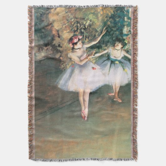 Twee dansers op een podium van Edgar Degas,  kunst Deken (Voorkant Verticaal)