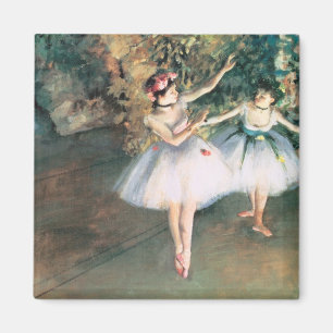 Twee dansers op een podium van Edgar Degas, kunst Magneet