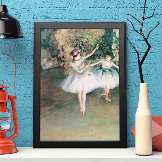 Twee dansers op een podium van Edgar Degas,  kunst Poster