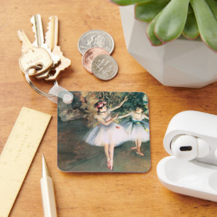 Twee dansers op een podium van Edgar Degas,  kunst Sleutelhanger