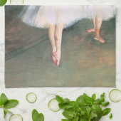 Twee dansers op een podium van Edgar Degas,  kunst Theedoek (Gevouwen)