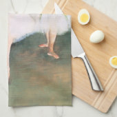 Twee dansers op een podium van Edgar Degas,  kunst Theedoek (Quarter Fold)