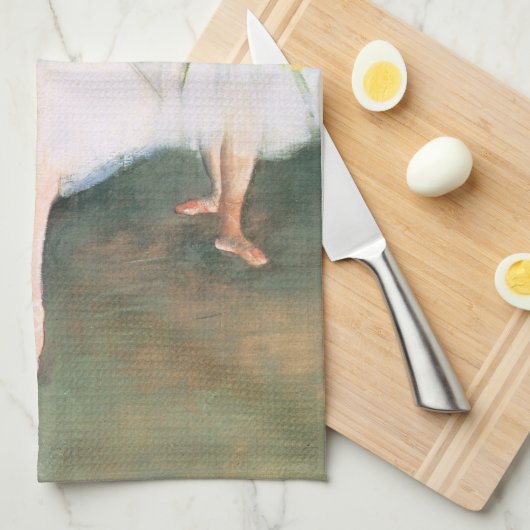 Twee dansers op een podium van Edgar Degas,  kunst Theedoek (Quarter Fold)