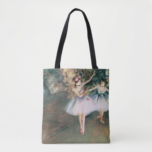 Twee dansers op een podium van Edgar Degas, kunst Tote Bag (Voorkant)
