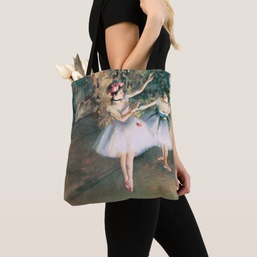 Twee dansers op een podium van Edgar Degas,  kunst Tote Bag (Dichtbij)