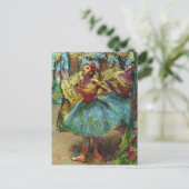 Twee dansers van Edgar Degas,  balletkunst Briefkaart (Staand voorkant)