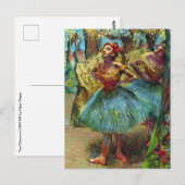 Twee dansers van Edgar Degas,  balletkunst Briefkaart (Voorkant / Achterkant)