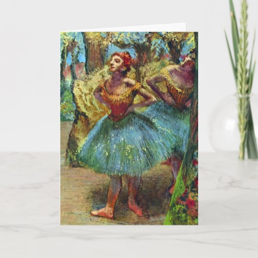 Twee dansers van Edgar Degas,  balletkunst Kaart (Voorkant)