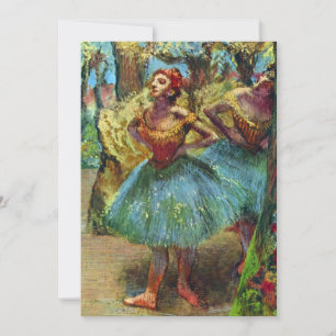 Twee dansers van Edgar Degas,  balletkunst Kaart