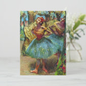 Twee dansers van Edgar Degas,  balletkunst Kaart (Staand voorkant)