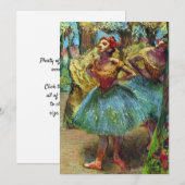 Twee dansers van Edgar Degas,  balletkunst Kaart (Voorkant / Achterkant)