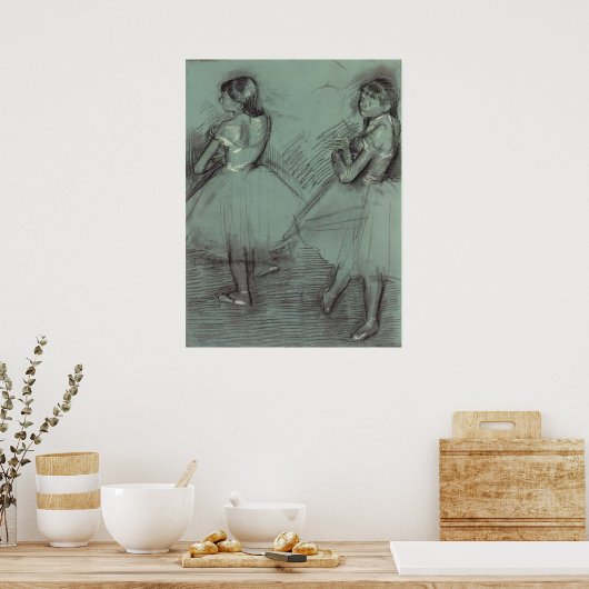 Twee dansers van Edgar Degas,  balletkunst Poster (Keuken)