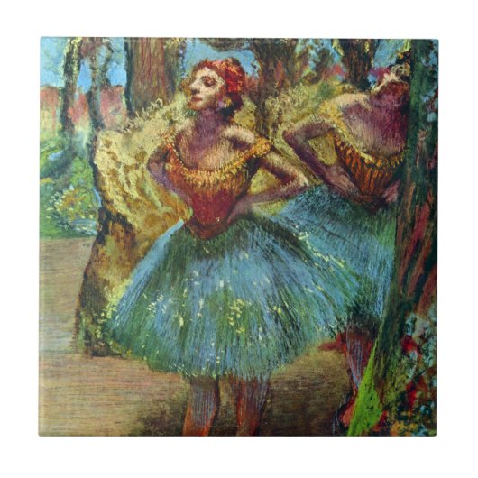 Twee dansers van Edgar Degas,  balletkunst Tegeltje (Voorkant)