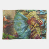 Twee dansers van Edgar Degas,  balletkunst Theedoek (Horizontaal)