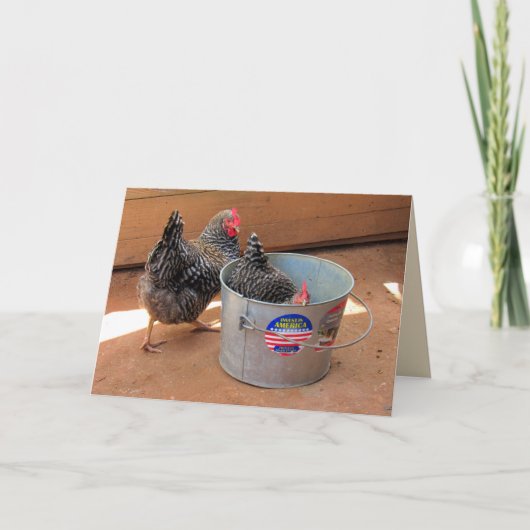 Twee Darn Cute Chickens Kaart (Voorkant)