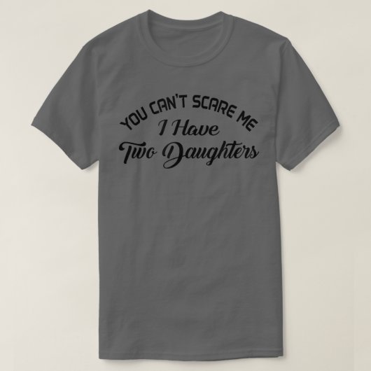 Twee Daughters', pap van meisjes, grappige vaders T-shirt (Design voorkant)