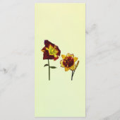 Twee Daylilies met een Chat Wedding Menu (Achterkant)