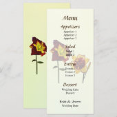 Twee Daylilies met een Chat Wedding Menu (Voorkant / Achterkant)