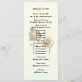 Twee Daylilies met een Chat Wedding Programme Programmakaart (Achterkant)