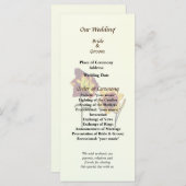 Twee Daylilies met een Chat Wedding Programme Programmakaart (Voorkant / Achterkant)