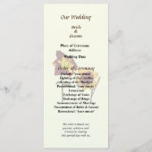 Twee Daylilies met een Chat Wedding Programme Programmakaart (Voorkant)