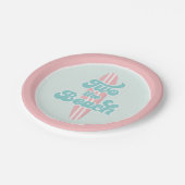 Twee de Beach Surf Beach 2e Verjaardagspapier Bord (Gekanteld)