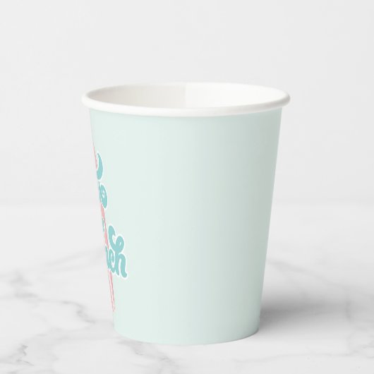 Twee de Beach Surf Beach 2e Verjaardagspapier Kopj Papieren Bekers (Links)