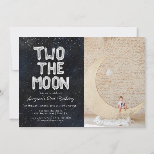 Twee de maan | 2e uitnodiging van de partij van Bi (Voorkant)