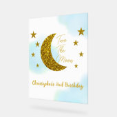 Twee de maan 2e verjaardag Acryl teken Acryl Bord (Hoek)