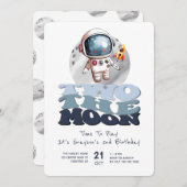 Twee de Maan 2e Verjaardag Astronaut Kaart (Voorkant / Achterkant)