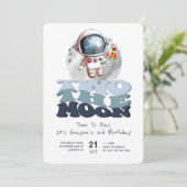 Twee de Maan 2e Verjaardag Astronaut Kaart (Staand voorkant)