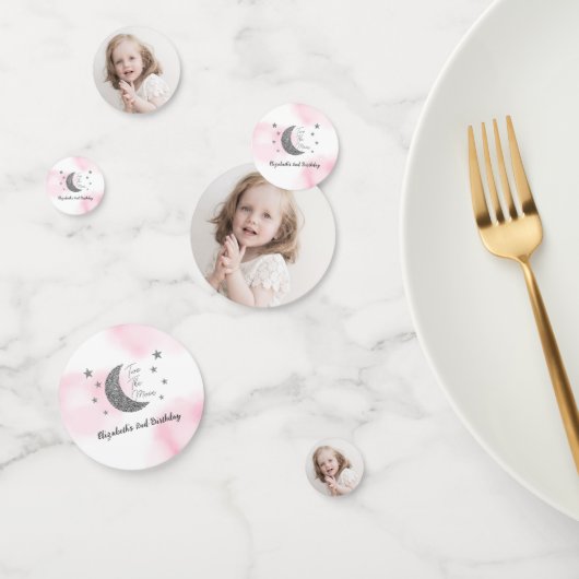 Twee de maan 2e verjaardag Confetti (Groep)