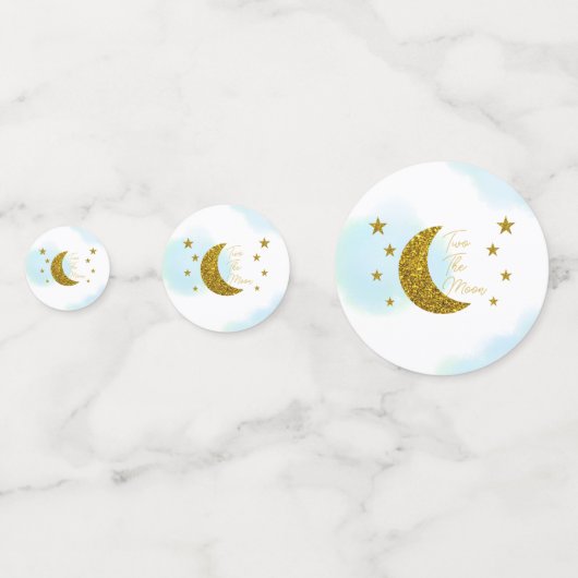 Twee de maan 2e verjaardag Confetti (Achterkanten)