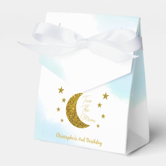 Twee De Maan 2e Verjaardag Favoriete Boxen Bedankdoosjes (Voorkant Zijde)