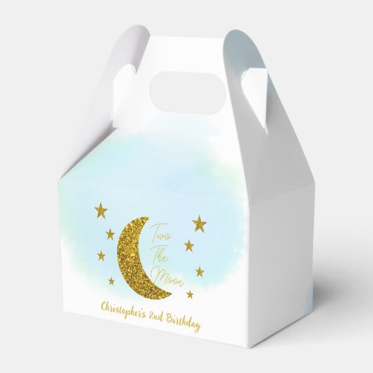 Twee De Maan 2e Verjaardag Favoriete Boxen Bedankdoosjes (Voorkant Zijde)