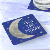 Twee De Maan 2e verjaardag Kartonnen Onderzetters