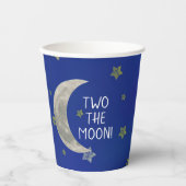 Twee De Maan 2e verjaardag papieren bekers (Voorkant)