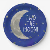 Twee De Maan 2e verjaardag Papieren Bordje (Voorkant)