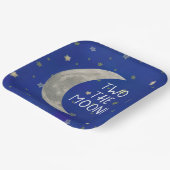 Twee De Maan 2e verjaardag Papieren Bordje (Gebogen)