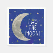 Twee De Maan 2e verjaardag papieren servetten (Voorkant)