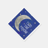 Twee De Maan 2e verjaardag papieren servetten (Hoek)
